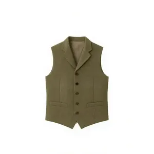 Chaleco de lana vintage con cierre de botones - Product Image 1