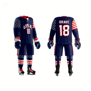 Customized Team Ice Hockey Uniforms Hot Selling Design Made In Pakistan With High Quality Fabric - Product Image 3