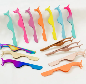 Pince à épiler professionnelle pour sourcils en acier inoxydable, pointe en fibre, prise en main parfaite, réutilisable, légère, sûre, marque privée, PVC - Product Image 1