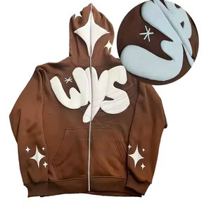 Diseño personalizado Algodón Poliéster Hecho Cara completa Cremallera Sudaderas Peso ligero Calidad superior Cara completa Basics Cremallera Sudaderas - Product Image 2