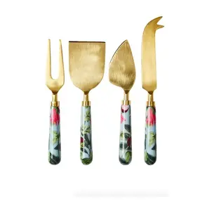 ชุดมีดสแตนเลสขนาดเล็กสำหรับชีส4ชิ้นทำด้วยมือผู้ผลิตขายส่งขายส่ง - Product Image 1