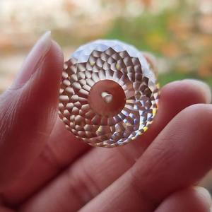 Bola de diamante facetado de moissanita de forma redonda blanca completa de 22 MM, fabricación de bolas hechas a mano para collar de bolas y joyería personalizada - Product Image 2