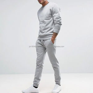 ชุดวอร์มผ้าฟลีซฤดูหนาวผ้าฝ้าย 100% สำหรับผู้ชาย ระบายอากาศได้ดี ชุดออกกำลังกายแบบเรียบง่ายสองชิ้น - Product Image 2