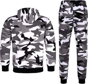 Conjunto Deportivo Informal de Sudadera con Capucha Transpirable para Invierno, Pantalones Deportivos con Cintura Elástica y Pantalones de Chándal - Product Image 4