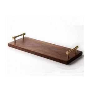 Plateau de service en bois de style luxe Impression personnalisée Poignée attrayante Design moderne Portable pour la maison Hôtels Parties Utilisation commerciale - Product Image 6