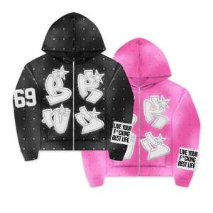 Nuevas sudaderas con capucha lavadas con ácido de alta calidad personalizadas con diseños de personalización creativos Ajuste relajado Ropa atractiva - Product Image 4