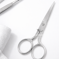Ciseaux à cuticules en acier inoxydable, lame droite, outil de manucure de précision, tranchant, durable, pour droitiers, professionnel, beauté
