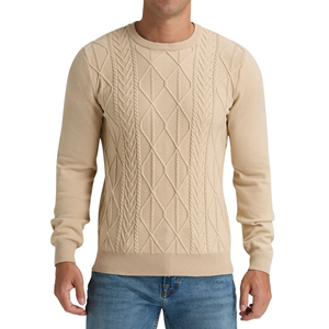 Pulls décontractés à col rond pour hommes, couleur unie, texture torsadée, design personnalisé, pull élégant en provenance du Bangladesh, dernière collection hiver - Product Image 5