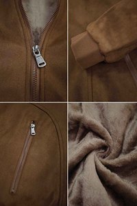 แจ็คเก็ตวาร์ซิตี้ผู้ชายคุณภาพสูงแบบสั่งทำพิเศษสำหรับฤดูหนาว กันน้ำ คอตั้ง โลโก้ด้านหน้า แขน PU - Product Image 4