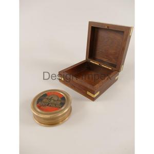 เข็มทิศทองเหลืองปรับแต่งได้พร้อมกล่องเข็มทิศทะเลของที่ระลึกกล่องของขวัญโปรโมชั่น - Product Image 4