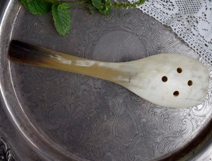 ช้อนเขาควายแท้มีหูจับช้อนน้ำควายช้อนเสิร์ฟสำหรับบ้านและโรงแรม - Product Image 3