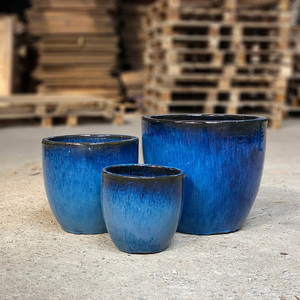 Color Glazed Ceramic Planter In Large Size Outdoor Handmade <b>Pot</b> Landscaping Garden Trees Factory OEM ODM Cheap Wholesale Price - Product Image 3