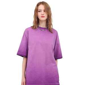 Camisetas Heavy 100% algodón Casual Streetwear cuello redondo manga corta hombres puro algodón gradiente Retro lavado camiseta para hombres - Product Image 5