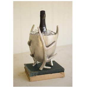 Support de bouteille de seau à glace de grande taille, refroidisseur de vin, Design martelé élégant, couleur argent, Logo personnalisé OEM, taille - Product Image 3