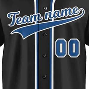Maillot de baseball personnalisé à la mode haute qualité 100% polyester bouton complet respirant maillot de baseball par sublimation - Product Image 5