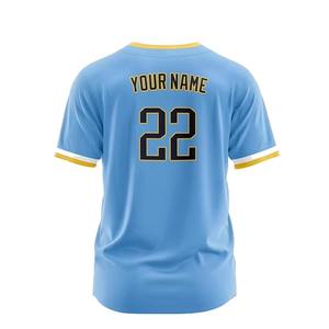 Camiseta de Béisbol de Manga Corta, Talla Grande, Transpirable, con Estampado por Transferencia de Calor, Diseño Personalizado OEM - Product Image 2