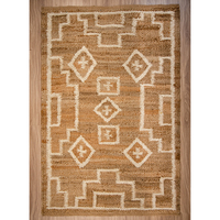 Tapis de salon et chambre à coucher en jute, forme rectangulaire, à poils moyens, réversible, lavable, moderne, de haute qualité, le plus vendu