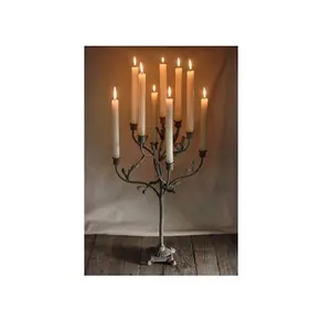 Best Quality Cast Iron Customize Size Candle Holder Unique Design 9 Arms Candelabra For Wholesale Supplier
