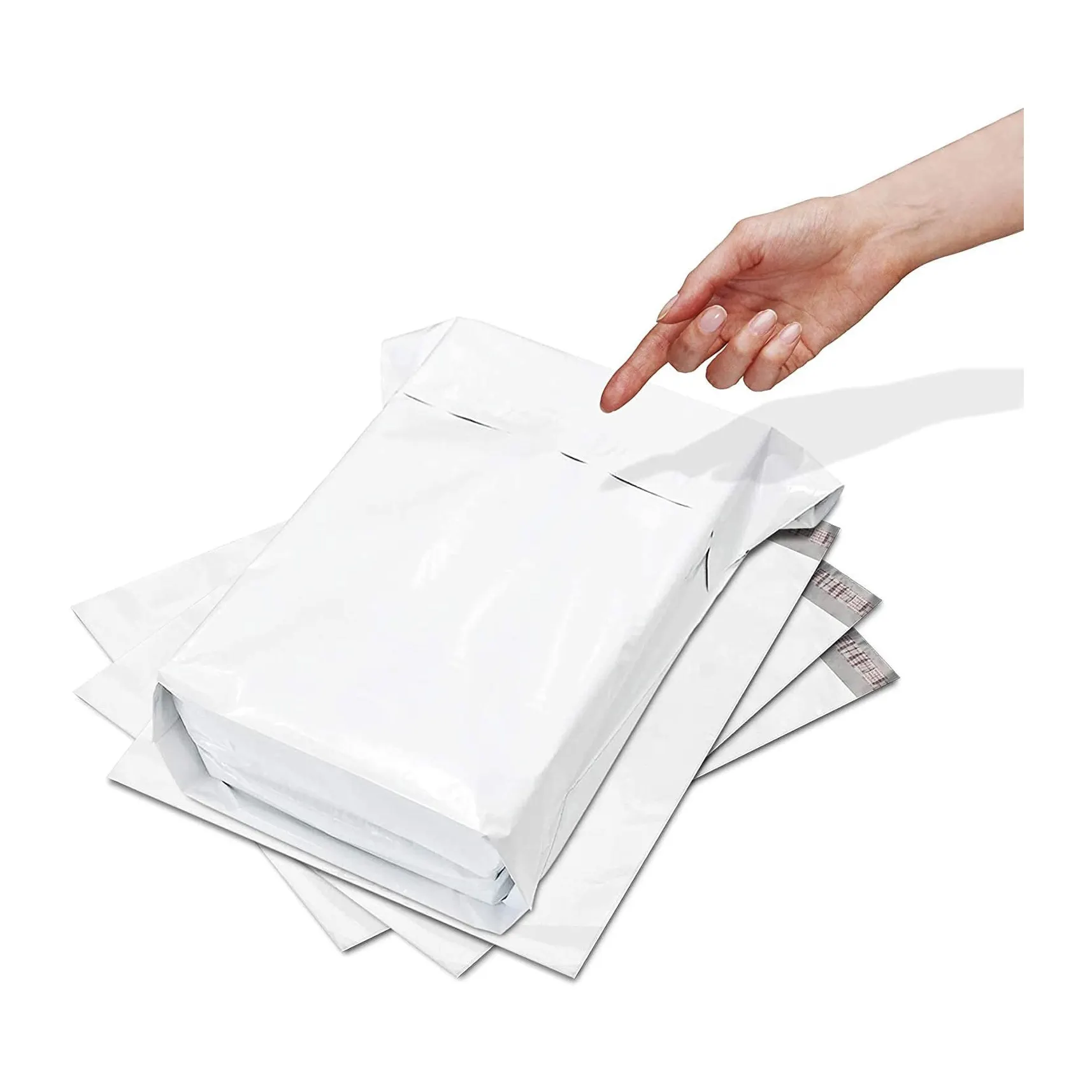 Design personalizzato eco friendly mailer riciclato Post bianco Poly mailer spedizione buste Mailing Bag colorato express borse vestiti