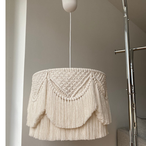 Nouvelle mode Art déco Lustre en macramé Abat-jour en fil de coton Couleur personnalisée Taille personnalisée Décoration de mariage Décoration de la maison Vente en gros Inde-Tayyab - Product Image 4