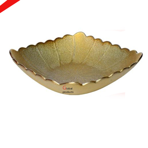 Tazón para servir comida de diseñador dorado y blanco de diseño atractivo para restaurante y bar de hotel - Product Image 5