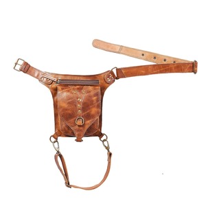 Riñonera Táctica Vintage 2024 de Cuero Genuino Antirrobo Multifuncional con Compartimento Oculto para Portar Objetos LLB-0087 - Product Image 2