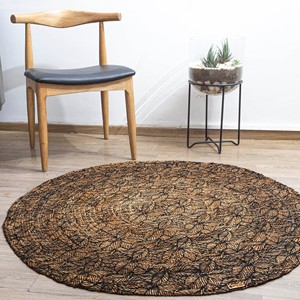 Set de table rond en liège écologique de qualité supérieure avec motif de feuille élégant, résistant à la chaleur, antidérapant, pour table à manger, décoration de la maison - Product Image 4