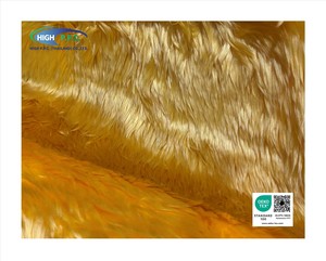 Tissu en fausse fourrure tricotée jaune tournesol, à poils longs 30/35mm, pour vêtements, jouets, vêtements pour femmes, sacs et chaussures - Product Image 3