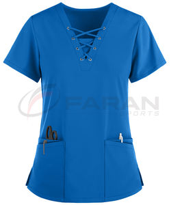 เครื่องแบบทางการแพทย์ผ้าคอตตอนสำหรับพยาบาลชุดเครื่องแบบโรงพยาบาลคุณภาพดีมีฉลากออกแบบโลโก้ได้ตามต้องการ - Product Image 6