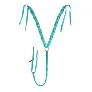 Coraza de caballo de cuero ajustable con anillos de martingala acolchados coraza de soporte de equitación Premium - Product Image 6