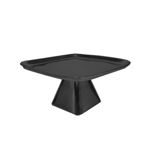 Support à plateau décoratif en métal gravé à la main, finition noire antique, à 2 niveaux, pour décorations d'hôtel, fêtes de Noël et mariages - Product Image 5