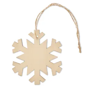 Decorazioni Natalizie Personalizzate in Legno a Forma di Fiocco di Neve NEUY - Product Image 1