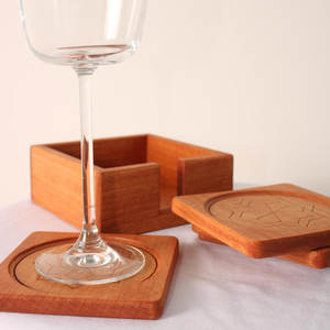 ที่รองแก้วไม้ทรงสี่เหลี่ยมเสื่อ & แผ่นรองจานสีธรรมชาติเป็นมิตรกับสิ่งแวดล้อมสำหรับตกแต่งบ้านโรงแรมบ้านไร่เครื่องครัว2025อินเดีย - Product Image 2