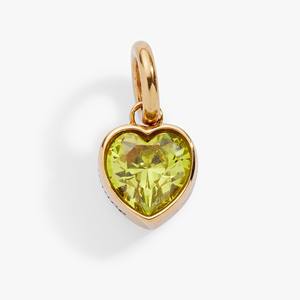 Colgante de Peridoto con Forma de Corazón, Piedra de Nacimiento de Agosto, Gema Verde, Chapado en Oro, Joyería Delicada Hecha a Mano para Mujer - Product Image 1
