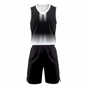 Maillot de sport pour hommes, respirant, en polyester, uniforme de basket-ball, taille plus, été, personnalisé, ensembles d'uniformes de basket-ball pour adultes - Product Image 1