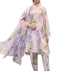 Shalwar kameez สำหรับชุดทางการและลำลองเย็บติดสนามหญ้าคุณภาพดีสำหรับผู้หญิงดีไซน์ใหม่ - Product Image 1