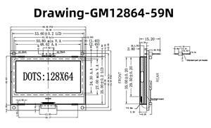 Công nghiệp cấp 128x64 4 pins Dot Matrix LCD st7567s I2C giao diện màu đen màu xanh xám phim độ phân giải cao đồ họa LCD module - Product Image 3