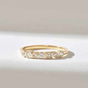 Offre spéciale sur pour GIA certifié Lab Grown Diamond Wedding Band Multi-Stone Round Marquise Fashion Ring pour les fêtes - Product Image 2