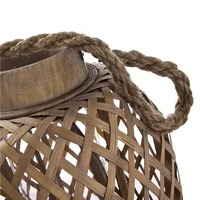 Abat-jour en bambou antique, artisanat naturel, lanterne de sol en rotin, porte-bougie décoratif, pot, extérieur, jardin, fête, mariage, maison