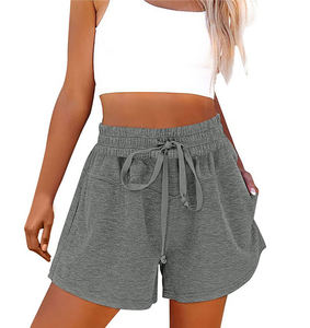 Shorts en dentelle à cordon élastique, décontractés, droits, à séchage rapide, respirants, 100% coton, pour femmes, nouvelle collection, vente en gros - Product Image 1