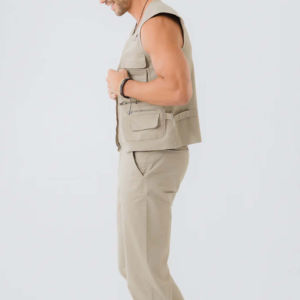 Gilet en jean décontracté pour hommes respirant couleur unie confortable Streetwear coton remplissage nouveau à la mode - Product Image 3