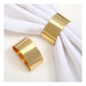 Vente en gros de ronds de serviette dorés pour femmes design de forme ronde en métal anneau doré à prix raisonnable et de bonne qualité - Product Image 1