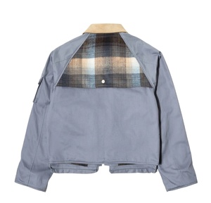 High Quality Custom Flannel Lined Cotton <b>Canvas</b> <b>Jacket</b> <b>Men</b> Contrast Corduroy Collar Multi Pockets Utility Workwear <b>Jacket</b> - Product Image 2