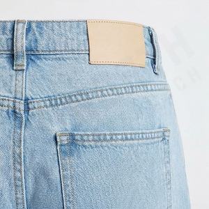 กางเกงยีนส์เอวสูงทรงตรงผ้ายืดสีตามสั่งสำหรับผู้หญิง ไซส์ XL ทรงหลวม ขาดเซอร์ๆ ระบายอากาศได้ดี มีโลโก้ ลดราคาช่วงซัมเมอร์ - Product Image 5