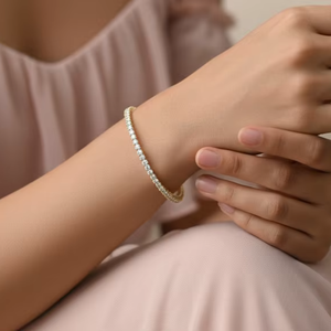 Pulsera Flexible de Diamantes Naturales de Lujo en Oro de 14K |   Diamante de Corte Brillante de 4.06 CTTW, Chapado en Rodio, Certificado por IGI - Product Image 5