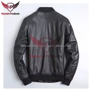 Chaqueta de cuero de bombardero cortavientos para hombre bordada personalizada, ropa de abrigo de invierno cálida de alta calidad con nuevas características de diseño - Product Image 6