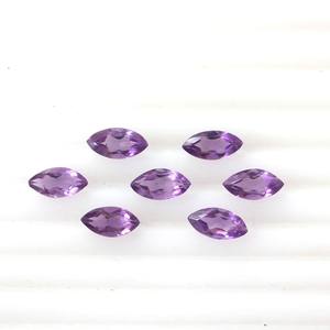Améthyste naturelle certifiée Marquise pierres précieuses en vrac 4x8mm perles de pierre taillées en améthyste calibrées pour la fabrication de bagues et de bijoux - Product Image 2