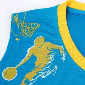 L'usine fournit directement l'uniforme de basket-ball par sublimation à bas prix couleur et design personnalisés uniforme de basket-ball de service OEM/ODM - Product Image 2