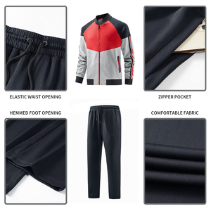 2025 100% Polyester polaire respirant haute qualité hiver survêtement survêtement gymnastique Streetwear décontracté à manches longues fermeture éclair pantalons de survêtement - Product Image 6