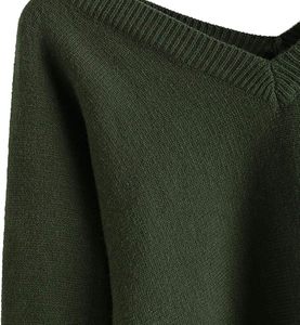 Sweat-shirt à manches longues pour femmes coupe ample design minimaliste haut surdimensionné élégant pour la mode hivernale - Product Image 3